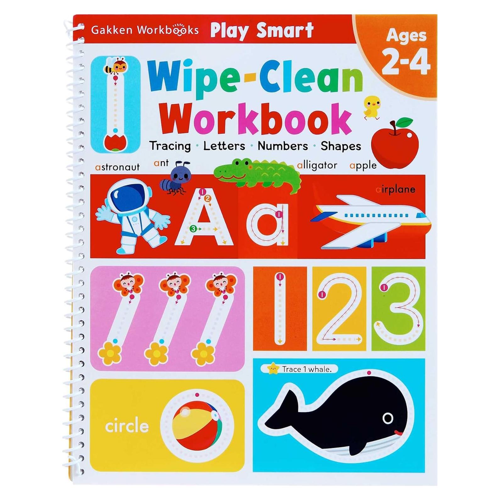 Play Smart Wipe-Clean Workbook: Ages 2-4: Tracing, Letters, Numbers, Shapes