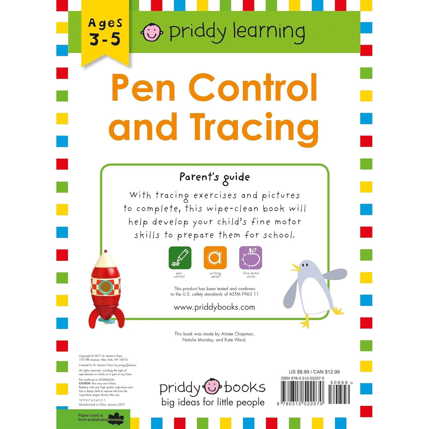 Wipe Clean Workbook: Pen Control and Tracing (enclosed spiral binding): An introduction to pen control with practical exercises to do again and again (Wipe Clean Learning Books)