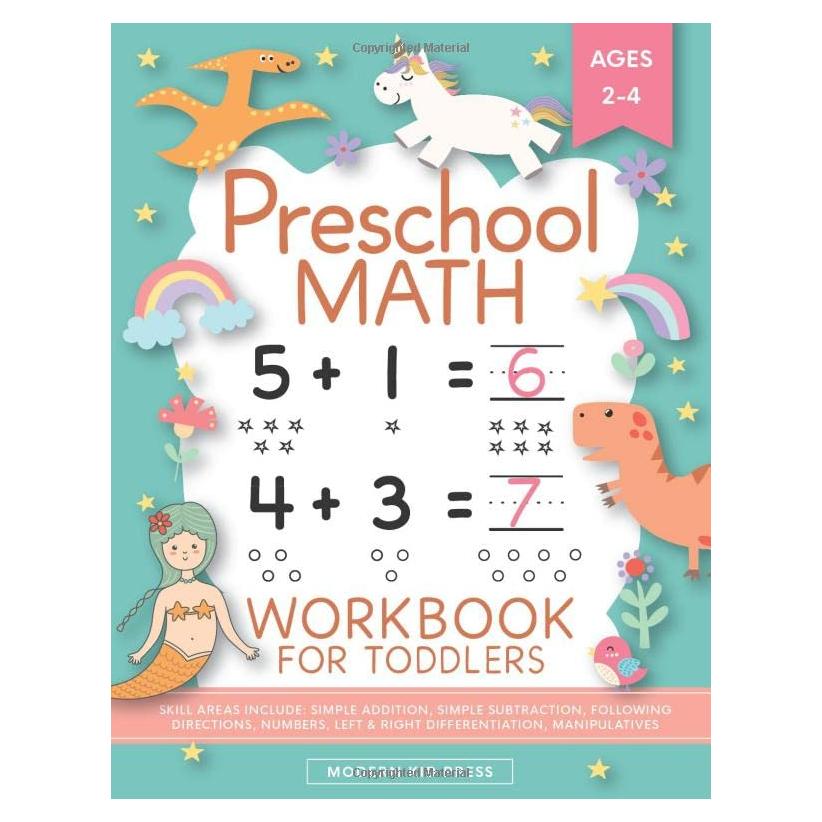 Preschool Math Workbook for Toddlers Ages 2-4: Beginner Math Preschool Learning Book with Number Tracing and Matching Activities for 2, 3 and 4 year olds and kindergarten prep