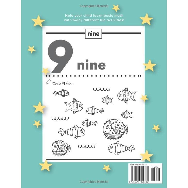 Preschool Math Workbook for Toddlers Ages 2-4: Beginner Math Preschool Learning Book with Number Tracing and Matching Activities for 2, 3 and 4 year olds and kindergarten prep