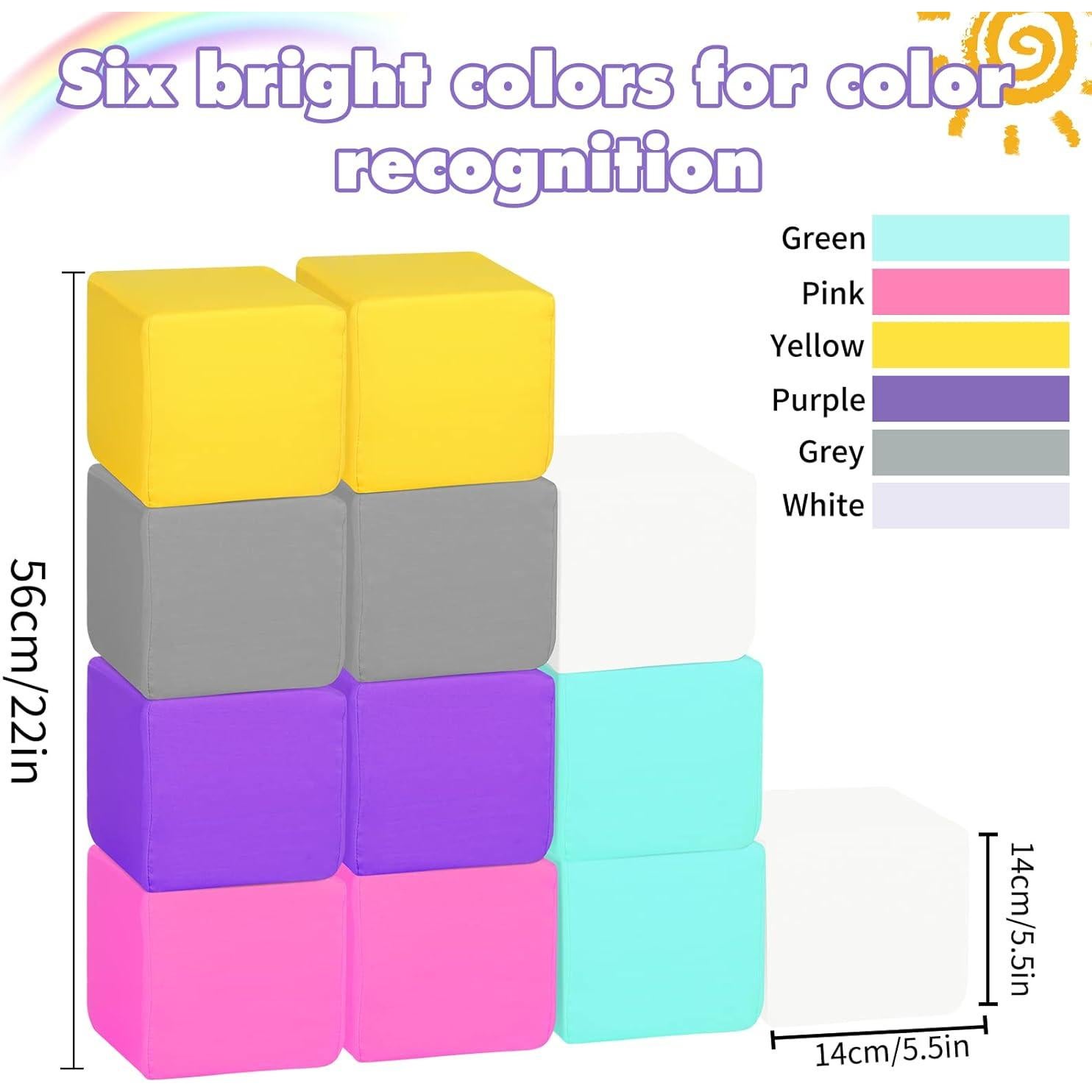 Bloques de Espuma Suaves MODEREVE - Set de 12 Piezas 13.97 cm