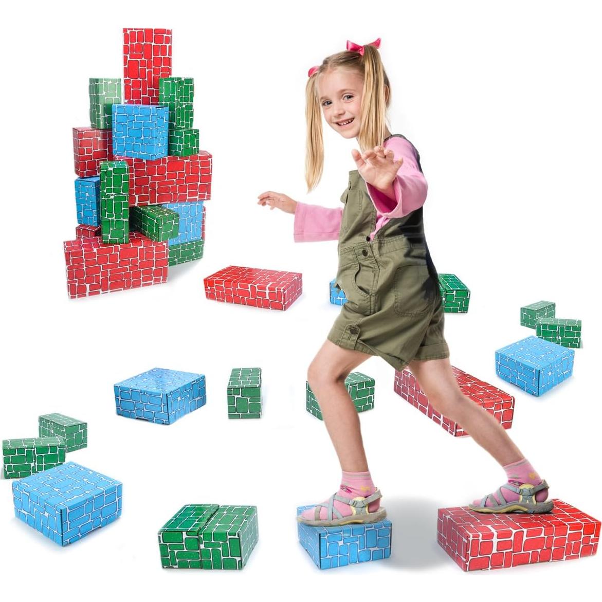 Bloques de Construcción Jumbo de Cartón EP Ejercicio y Juego 40 Piezas