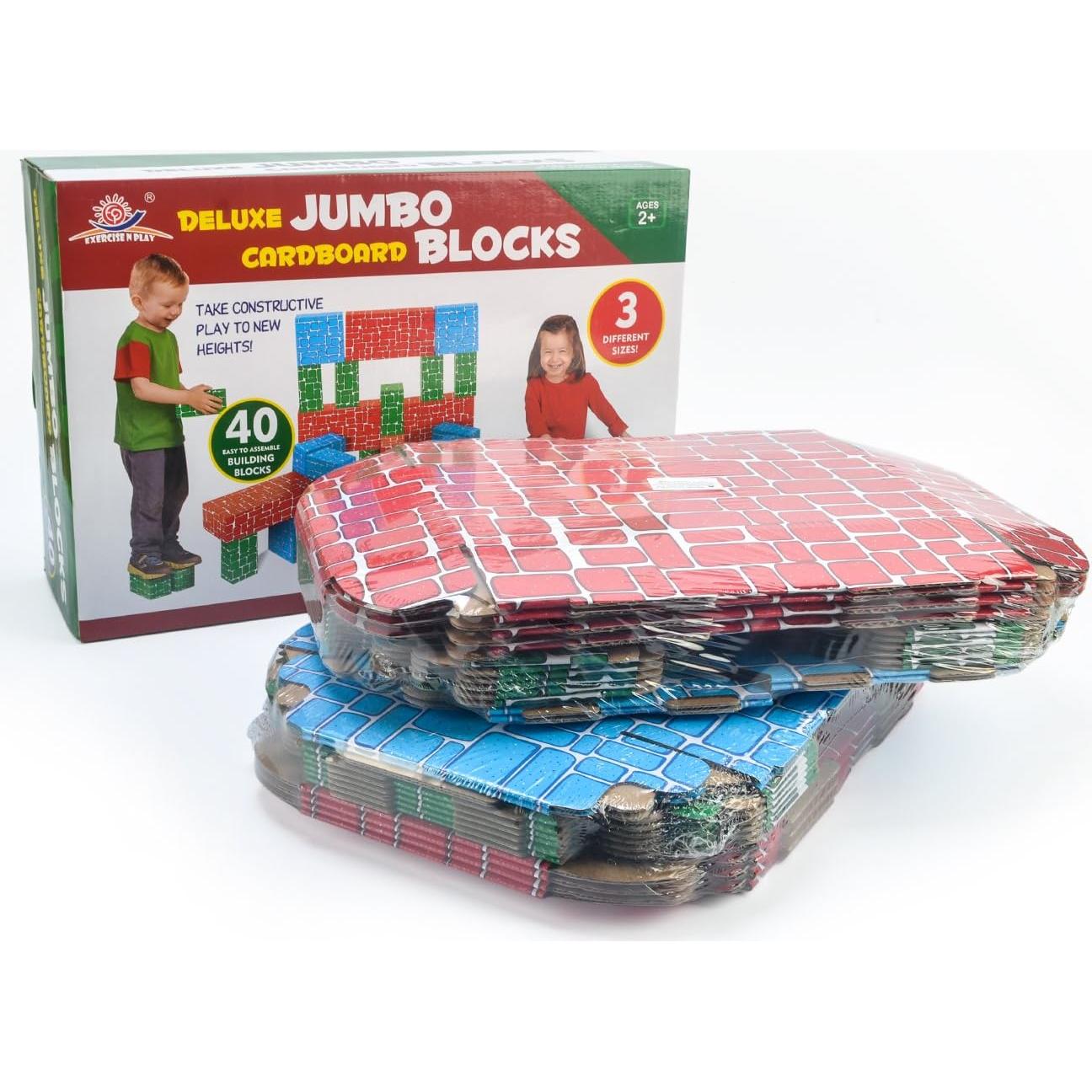 Bloques de Construcción Jumbo de Cartón EP Ejercicio y Juego 40 Piezas
