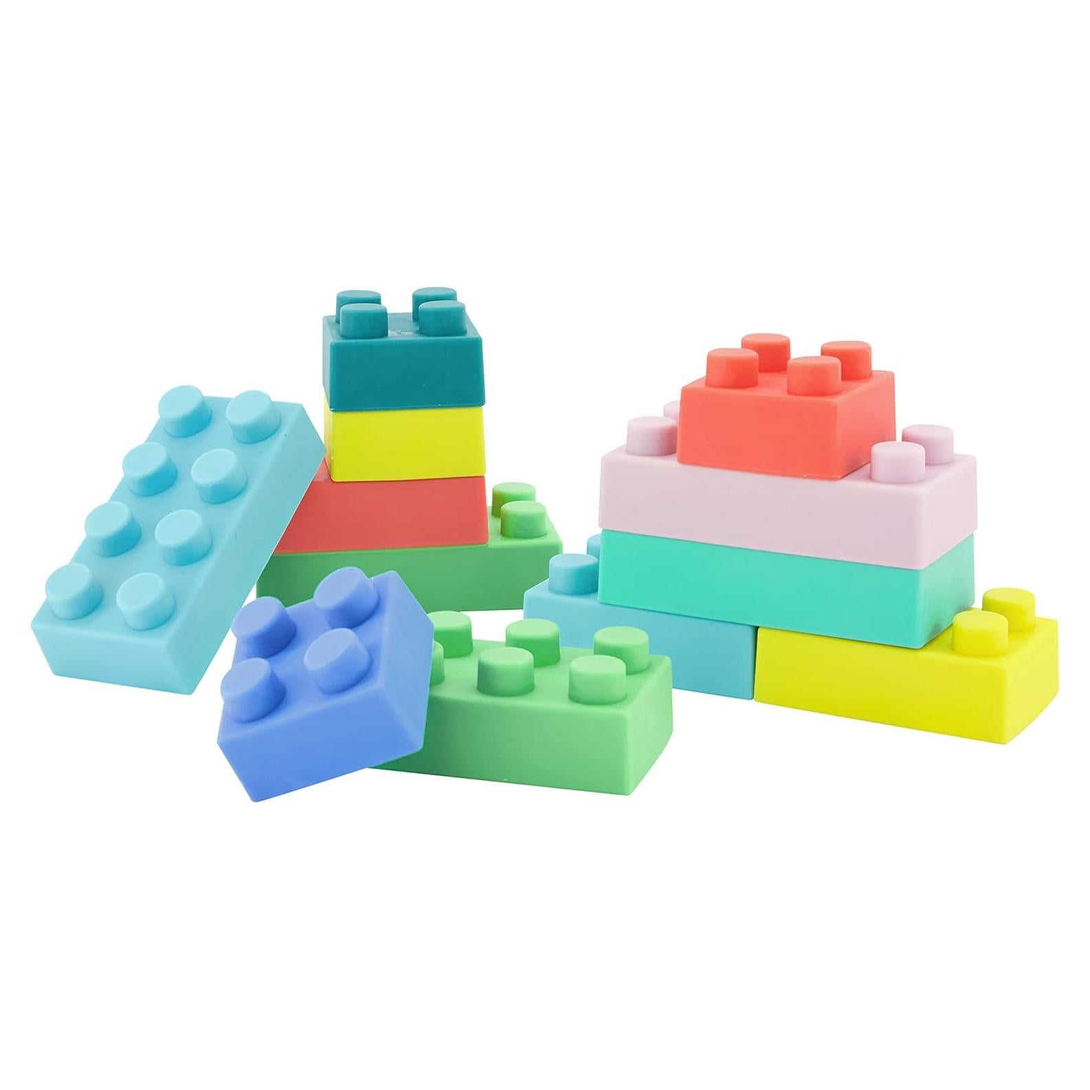 Bloques de Construcción Suaves Infantino Set 12 Piezas Multicolor