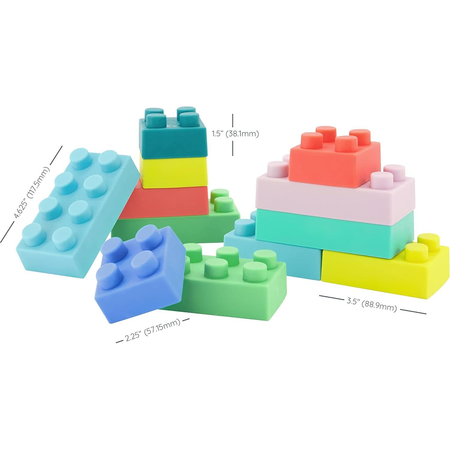 Bloques de Construcción Suaves Infantino Set 12 Piezas Multicolor