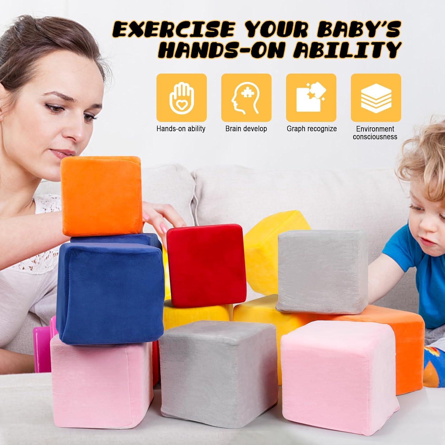 Bloques de Espuma Suave MODEREVE 12 Piezas 5.5" para Niños