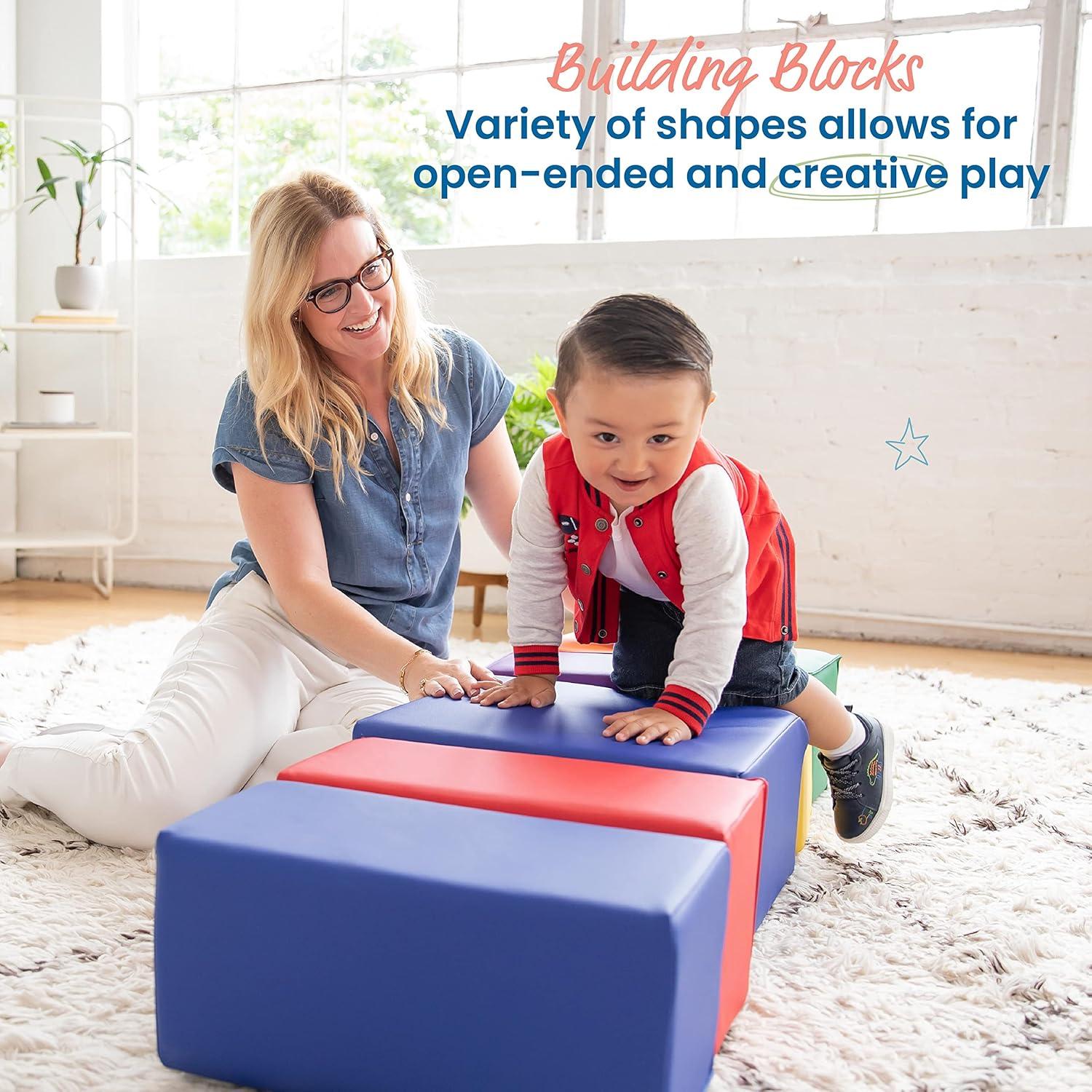 Bloques de Construcción de Espuma ECR4Kids - 7 Piezas Variadas