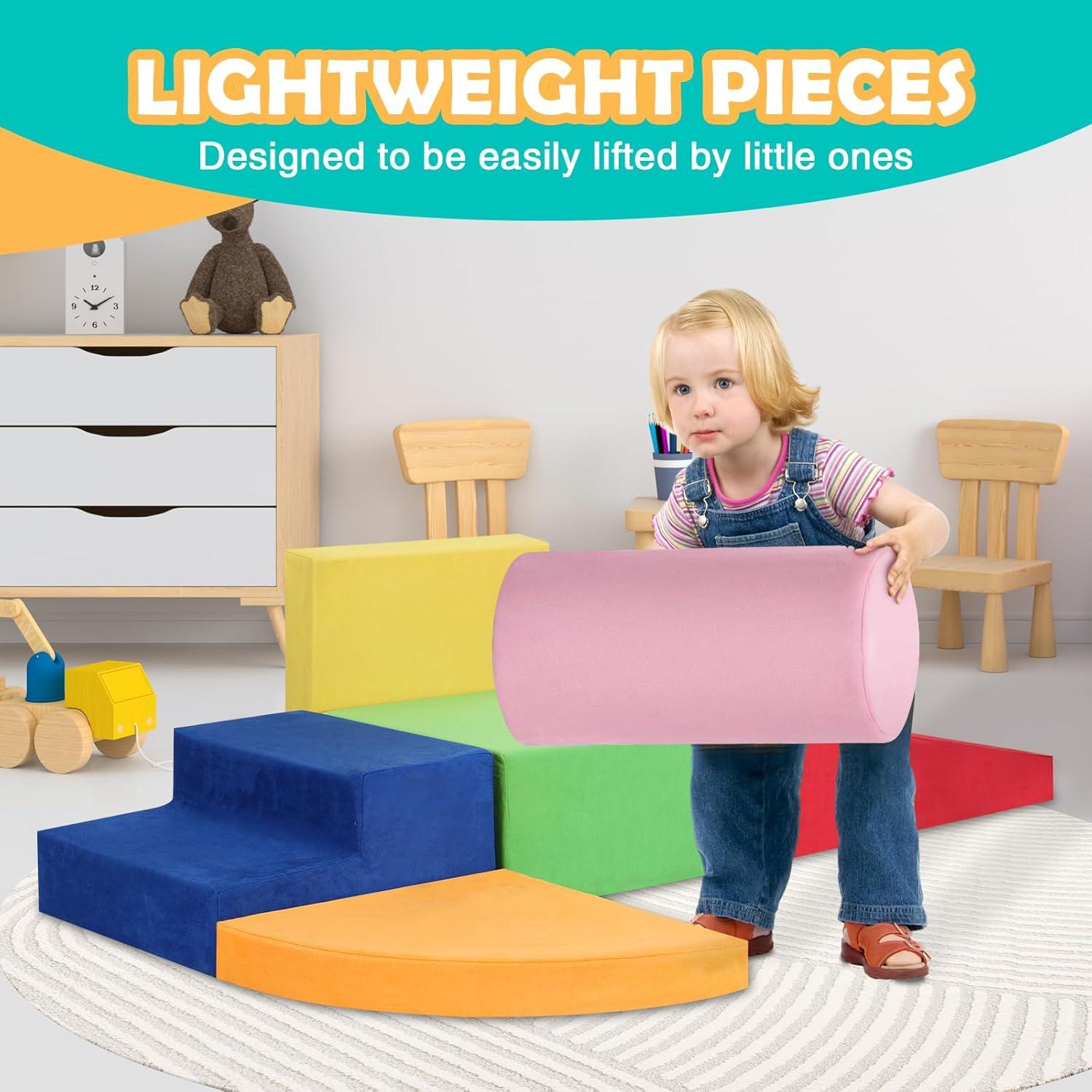 Juego de 6 Bloques de Escalada de Espuma JungleDove 64x41cm