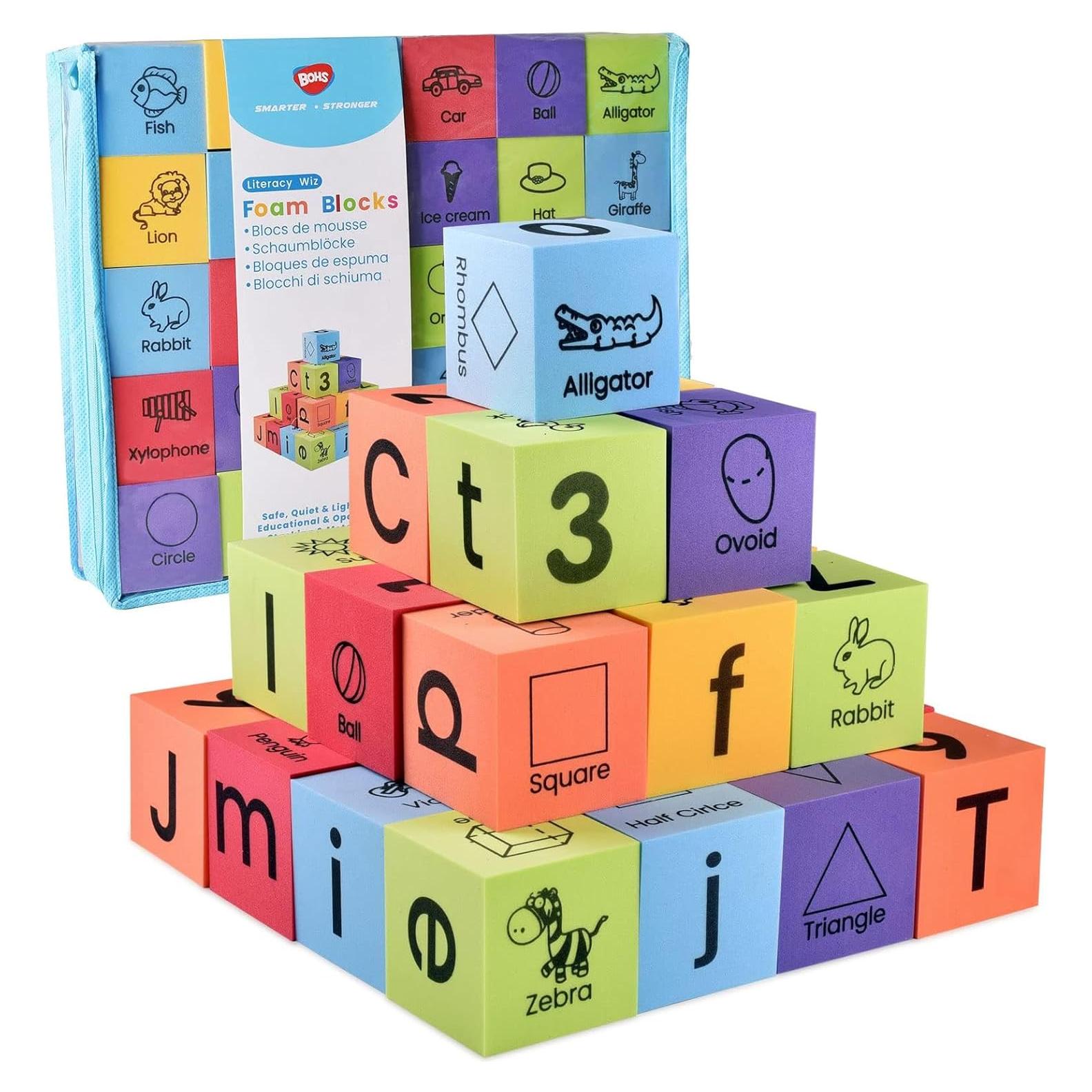 Bloques de Aprendizaje de Espuma BOHS - 30 Piezas ABC/123
