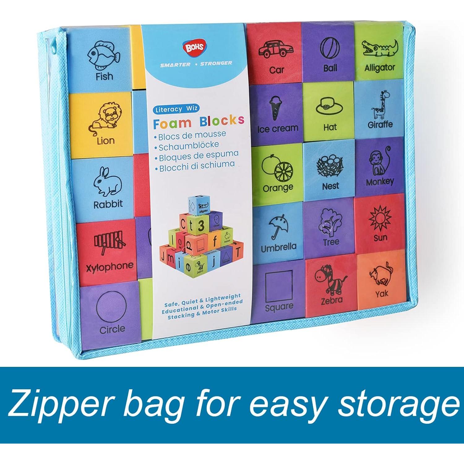 Bloques de Aprendizaje de Espuma BOHS - 30 Piezas ABC/123