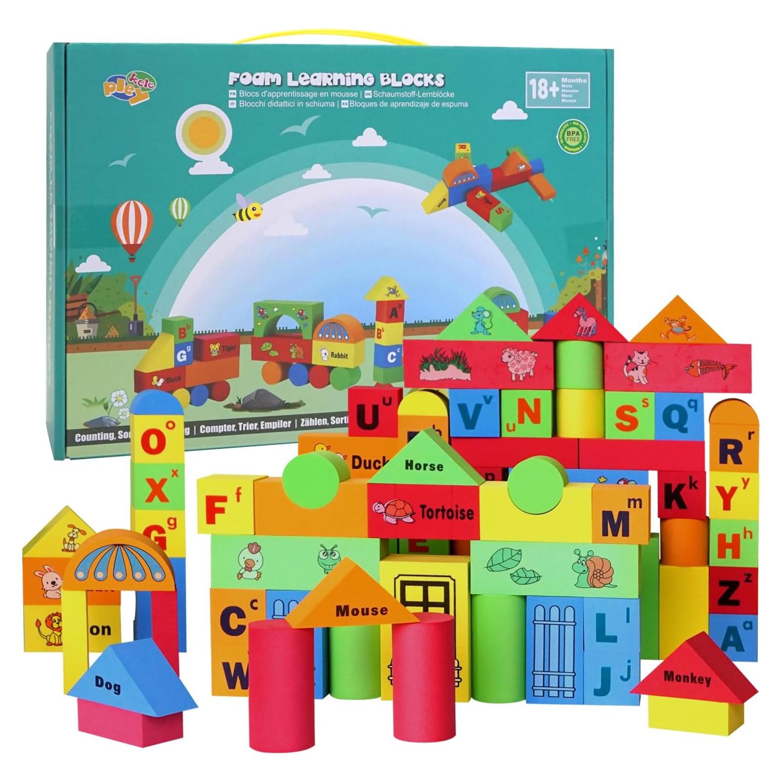 Bloques de Aprendizaje de Espuma ABC Pleykele 76 Piezas