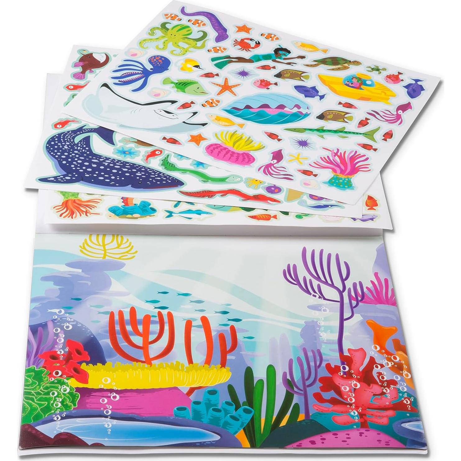 Bloc de Actividades de Pegatinas Reutilizables Melissa & Doug - Bajo el Mar