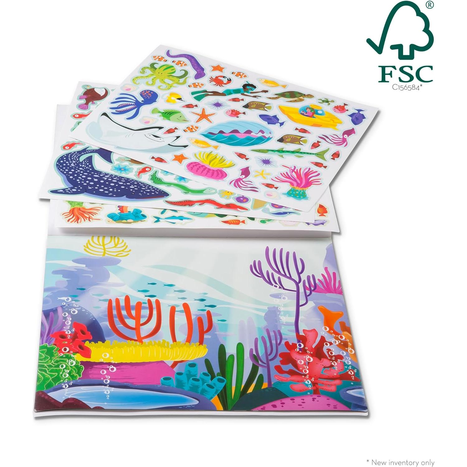 Bloc de Actividades de Pegatinas Reutilizables Melissa & Doug - Bajo el Mar