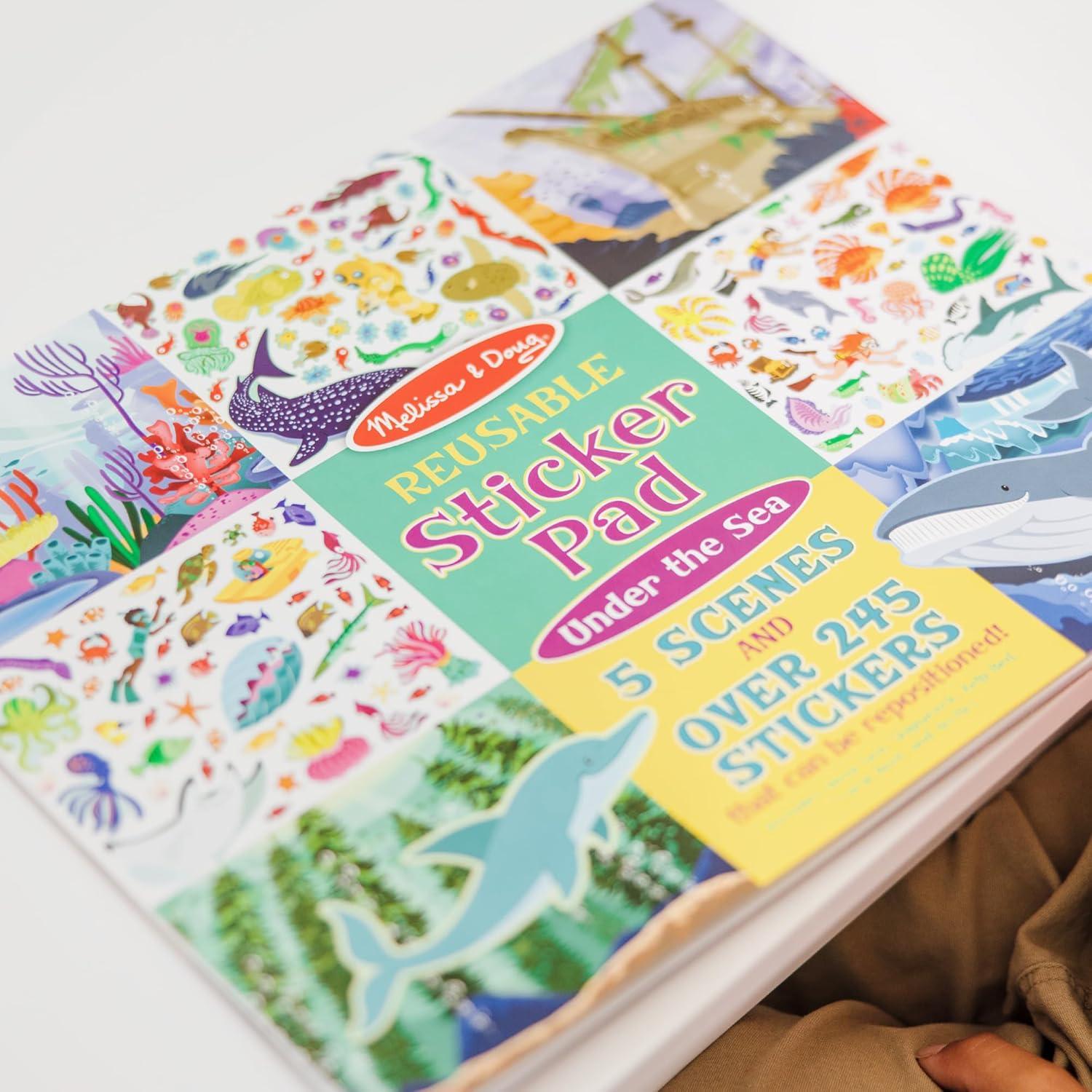 Bloc de Actividades de Pegatinas Reutilizables Melissa & Doug - Bajo el Mar