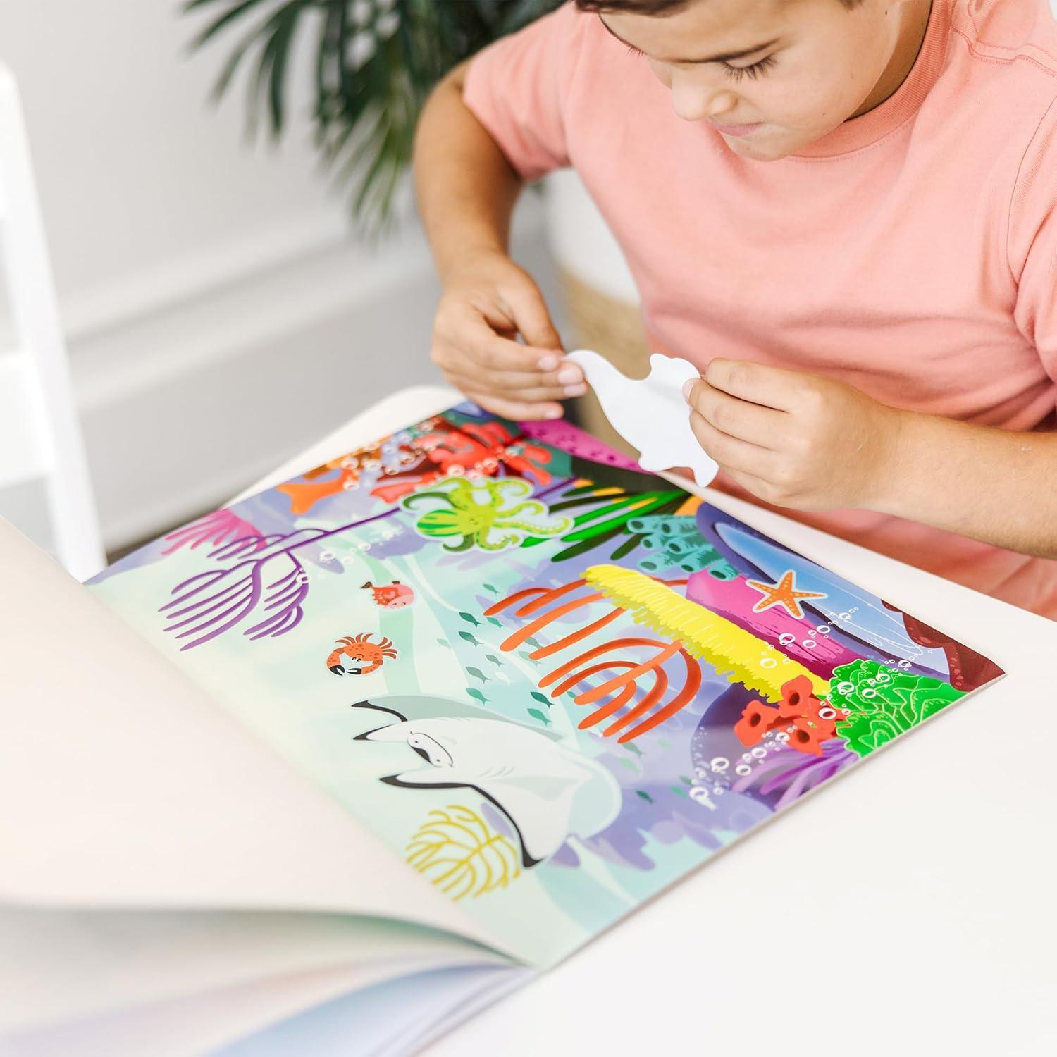 Bloc de Actividades de Pegatinas Reutilizables Melissa & Doug - Bajo el Mar