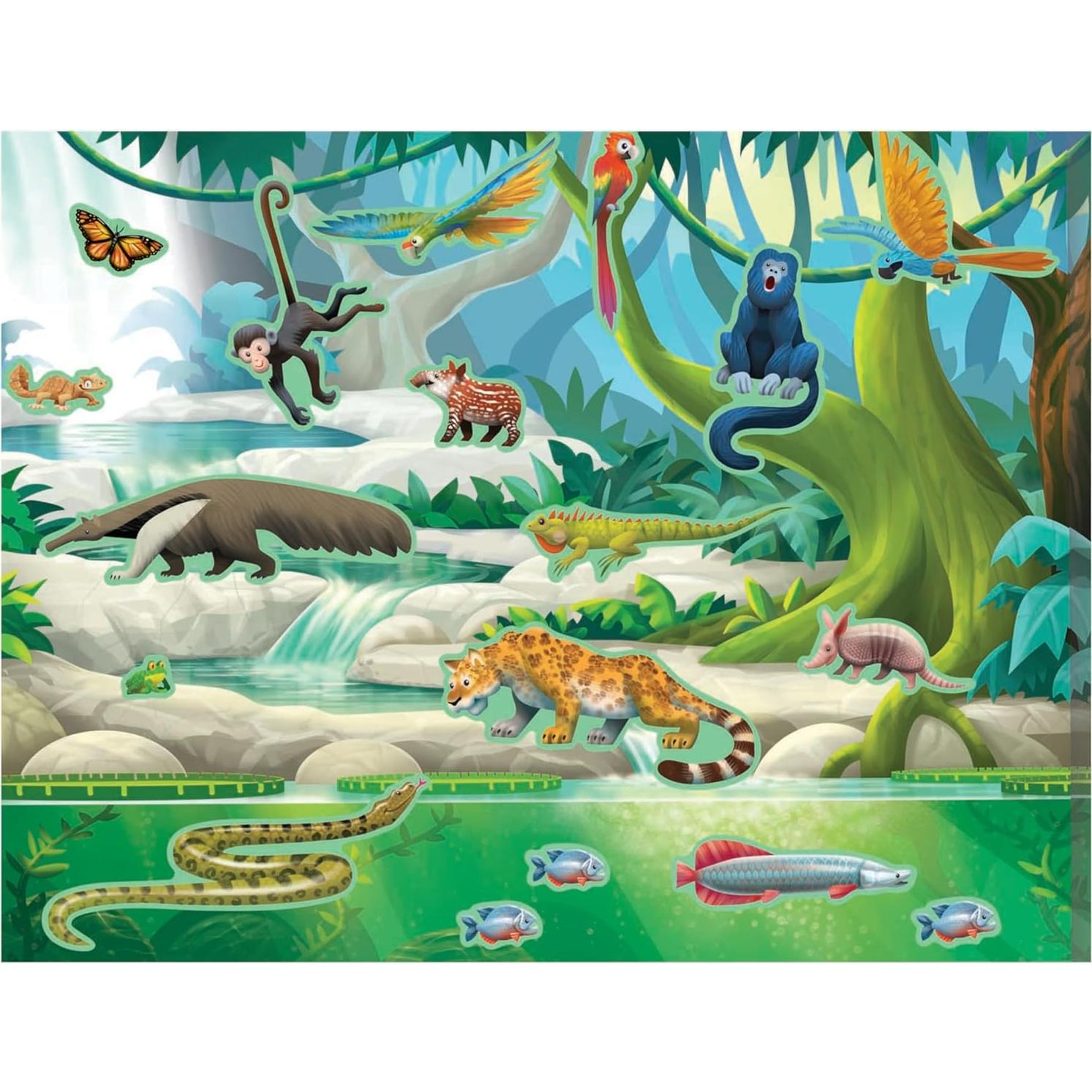 Almohadilla de Calcomanías Reutilizables Melissa & Doug - Selva y Sabana