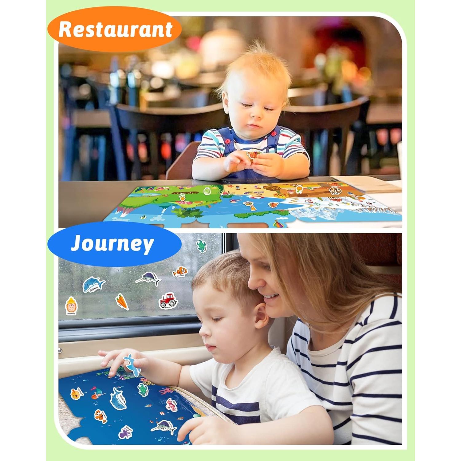 Libro de Pegatinas Reutilizables Benresive para Niños 2-4 Años