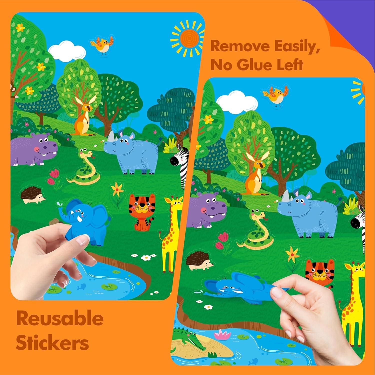 Bloc de Actividades con Pegatinas Reutilizables SpriteGru 33x28cm