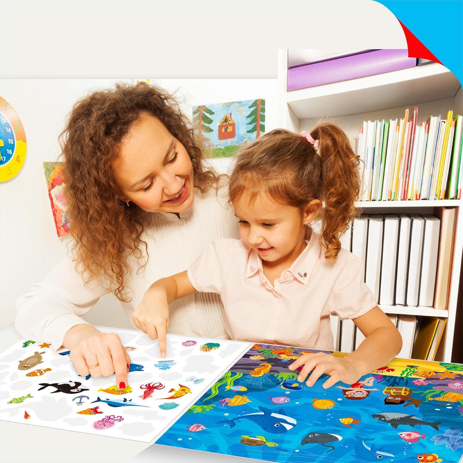 Bloc de Actividades con Pegatinas Reutilizables SpriteGru 33x28cm