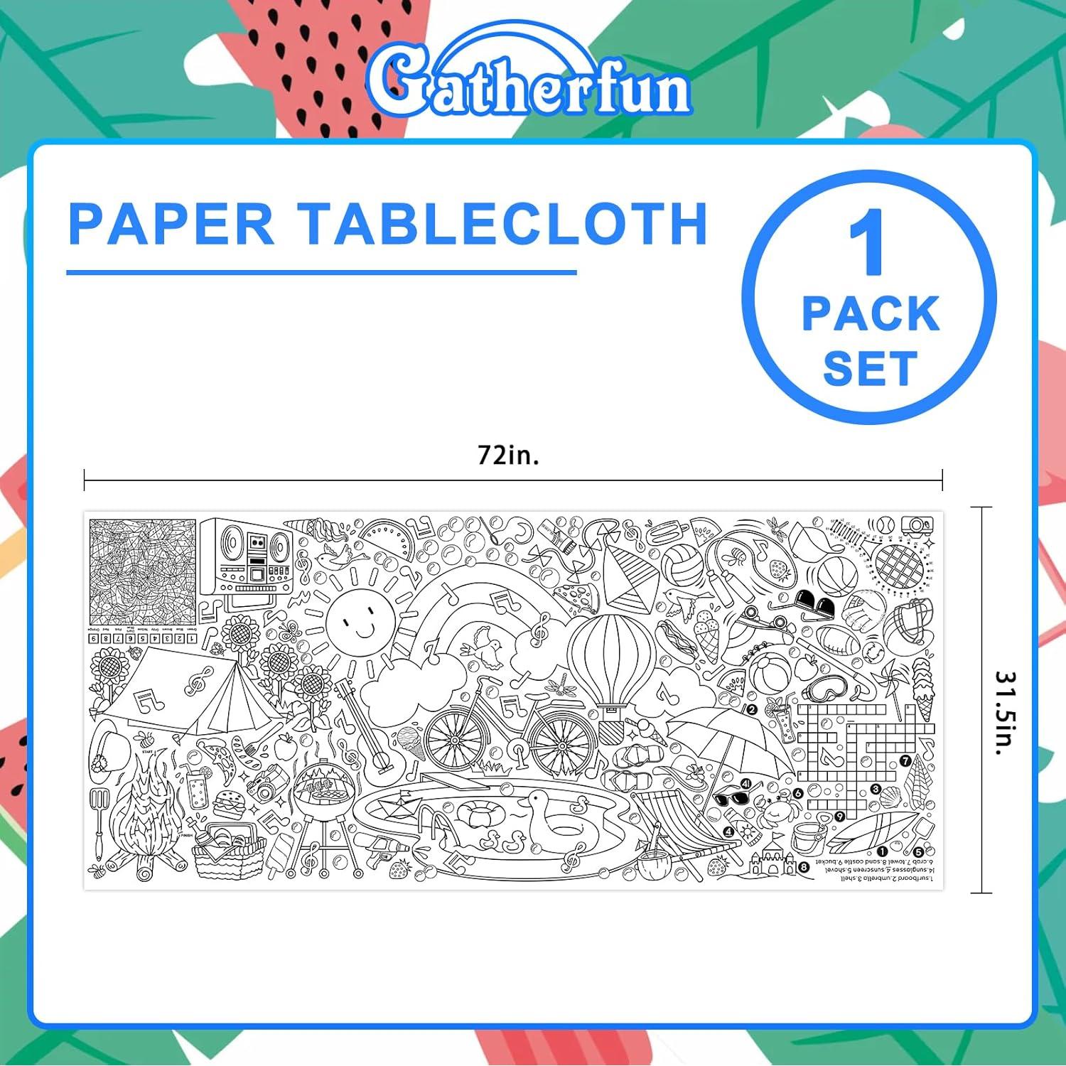 Póster Gigante para Colorear Gatherfun 80x183 cm Verano