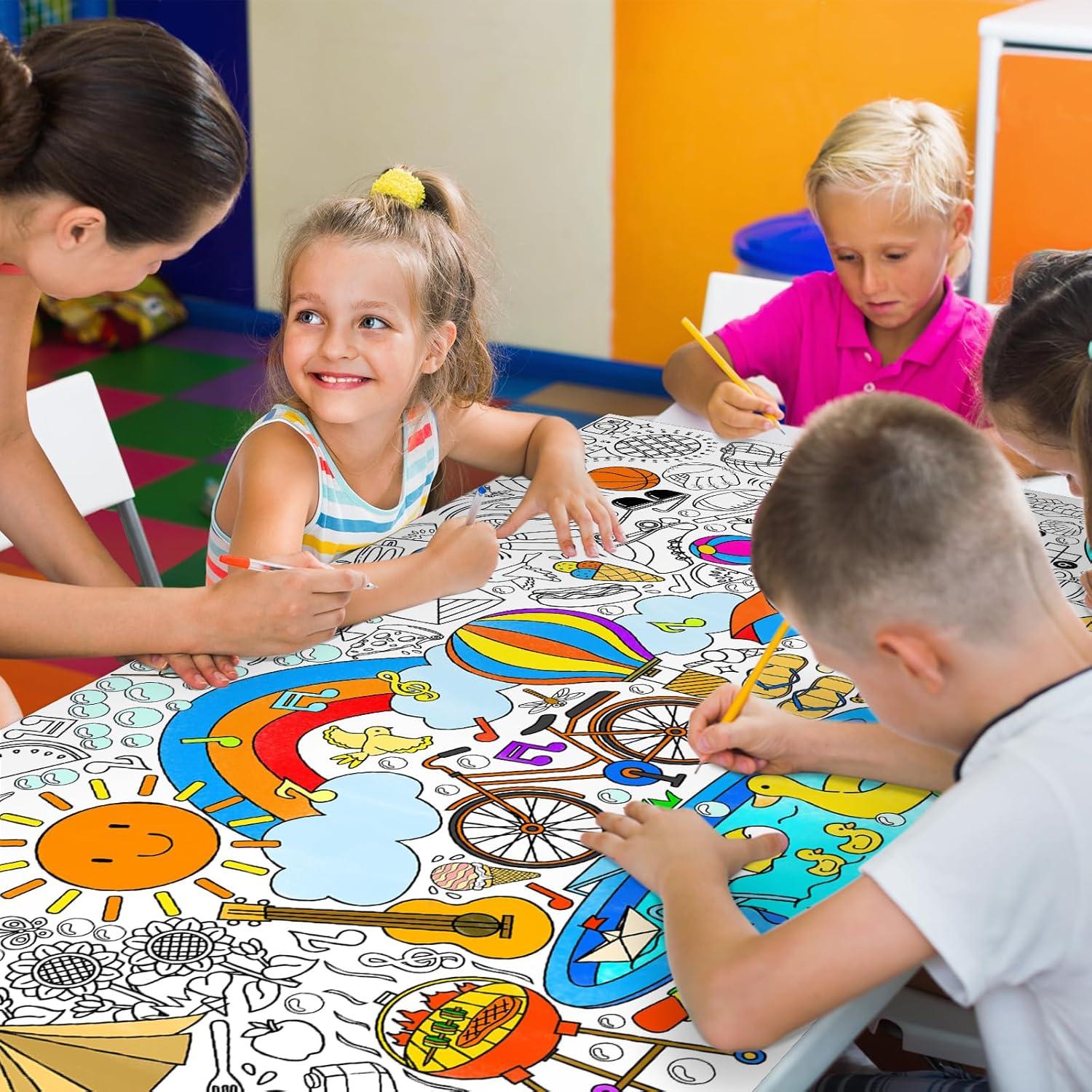 Póster Gigante para Colorear Gatherfun 80x183 cm Verano