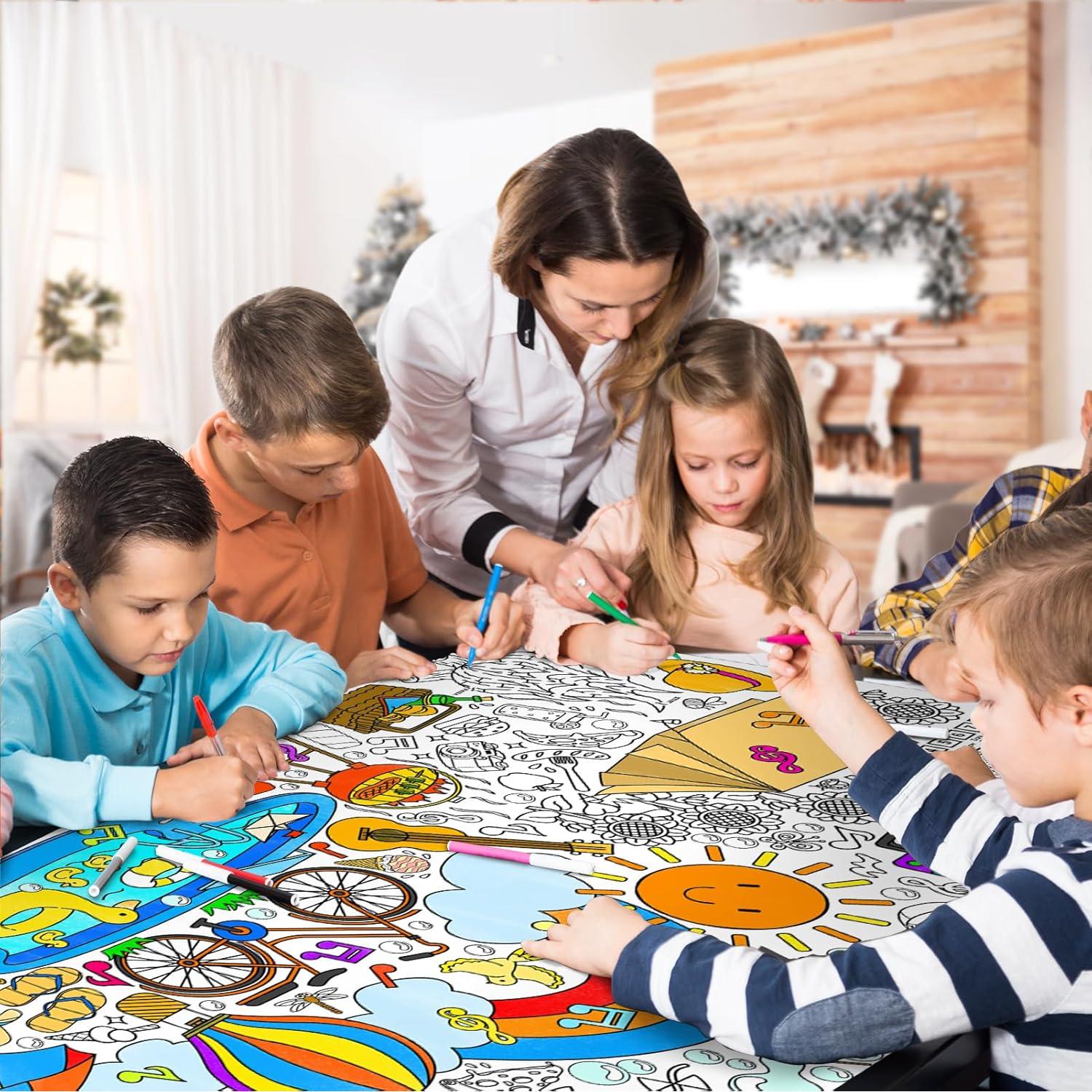 Póster Gigante para Colorear Gatherfun 80x183 cm Verano