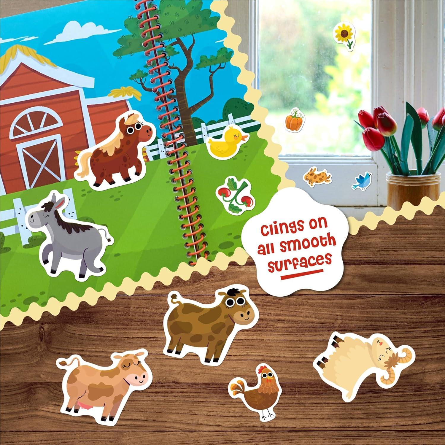 Stick4Ever Libro de Stickers de Gel DINO MINI - Granja 50 Piezas
