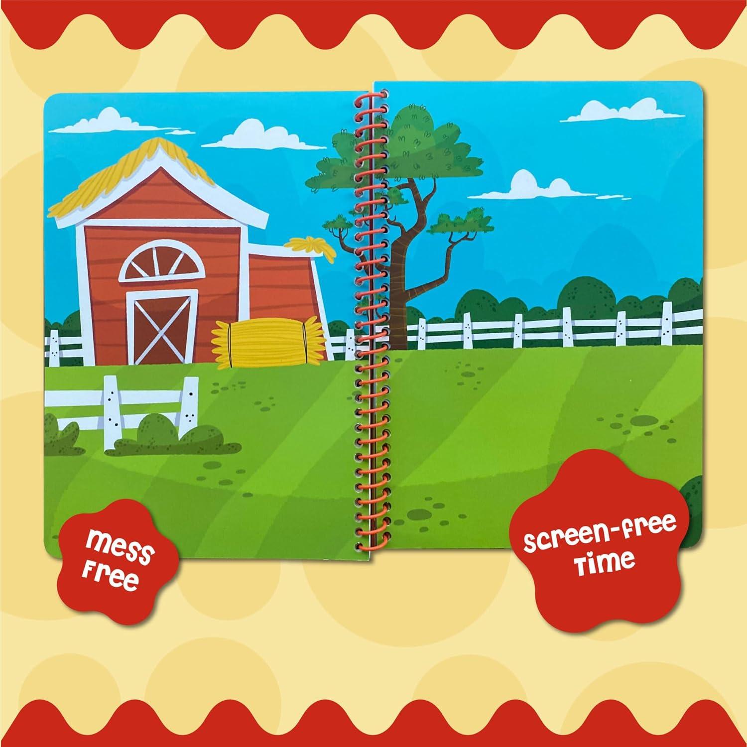 Stick4Ever Libro de Stickers de Gel DINO MINI - Granja 50 Piezas