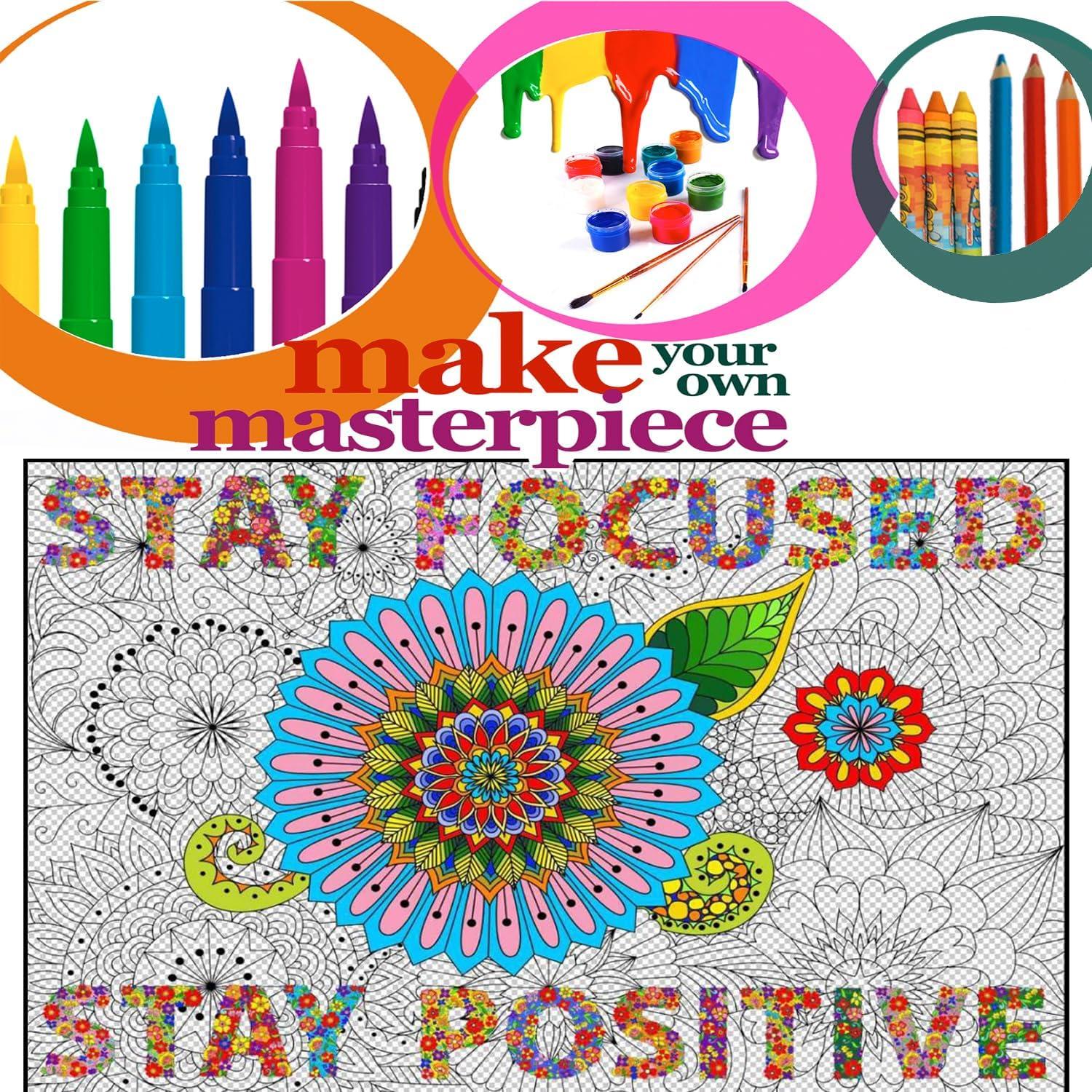 Póster de Colorear Jumbo Motivacional ALNETI 98x68 cm