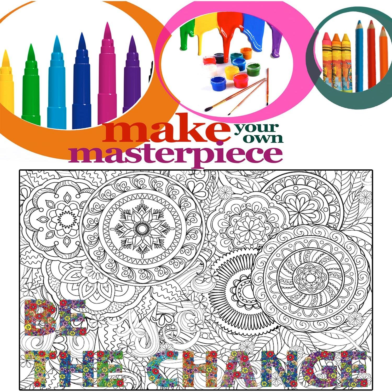 Póster de Colorear Jumbo ALNETI - Motivacional 98.1x67.8cm