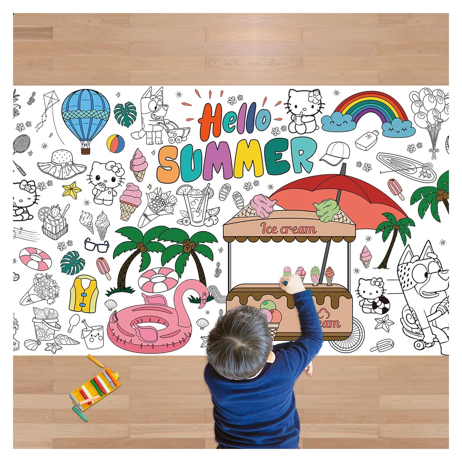 Mantel para Colorear JXSDWANG 182.9x76.2 cm Verano