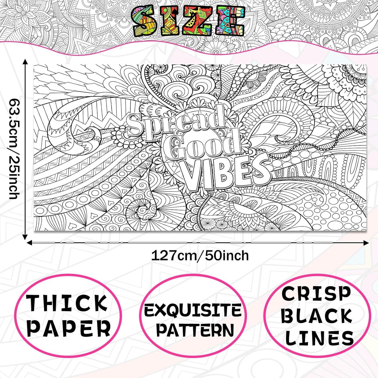 Póster de Colorear Gigante Naozinebi 63.5x127cm Motivacional