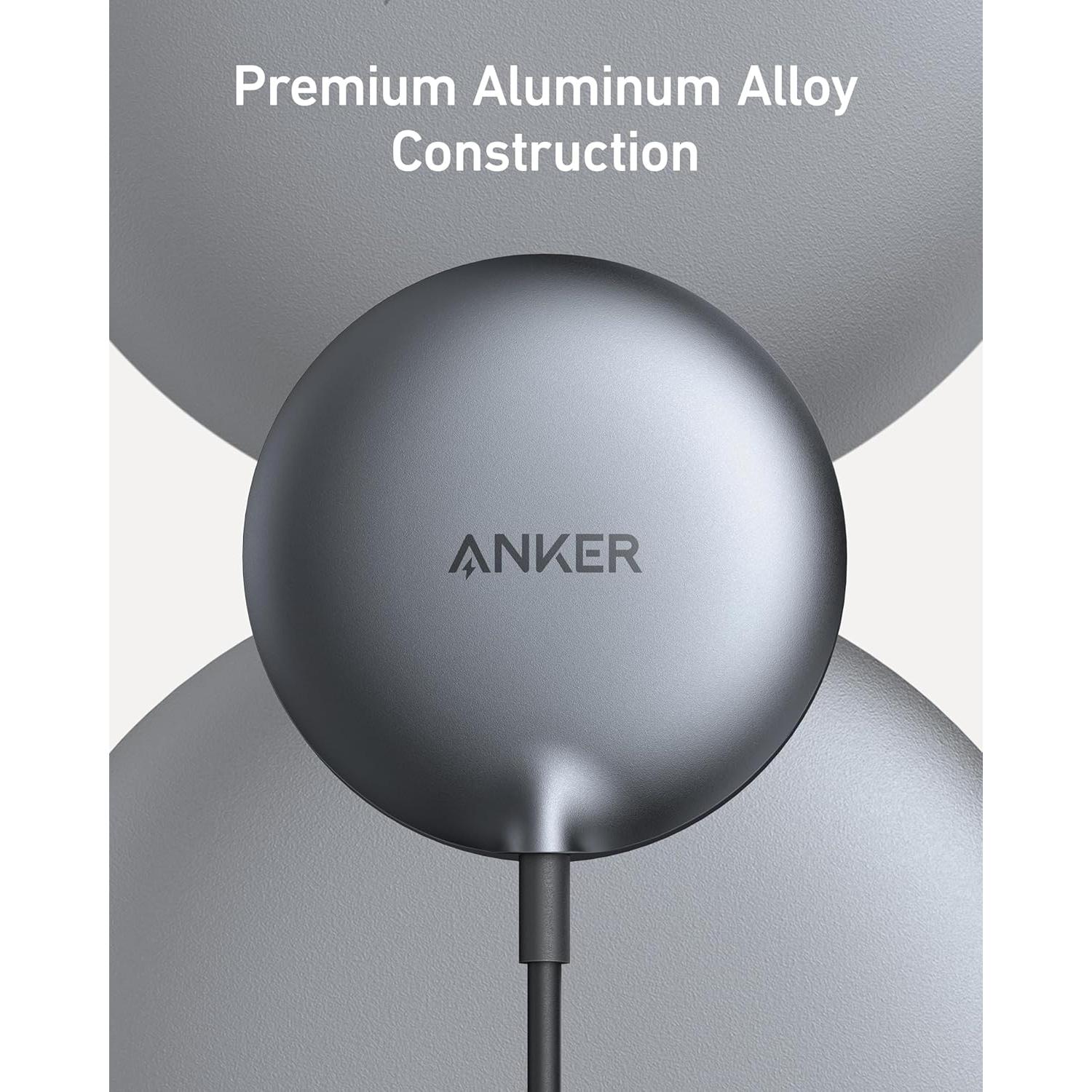 Cargador Inalámbrico Anker MagGo 15W para iPhone 16