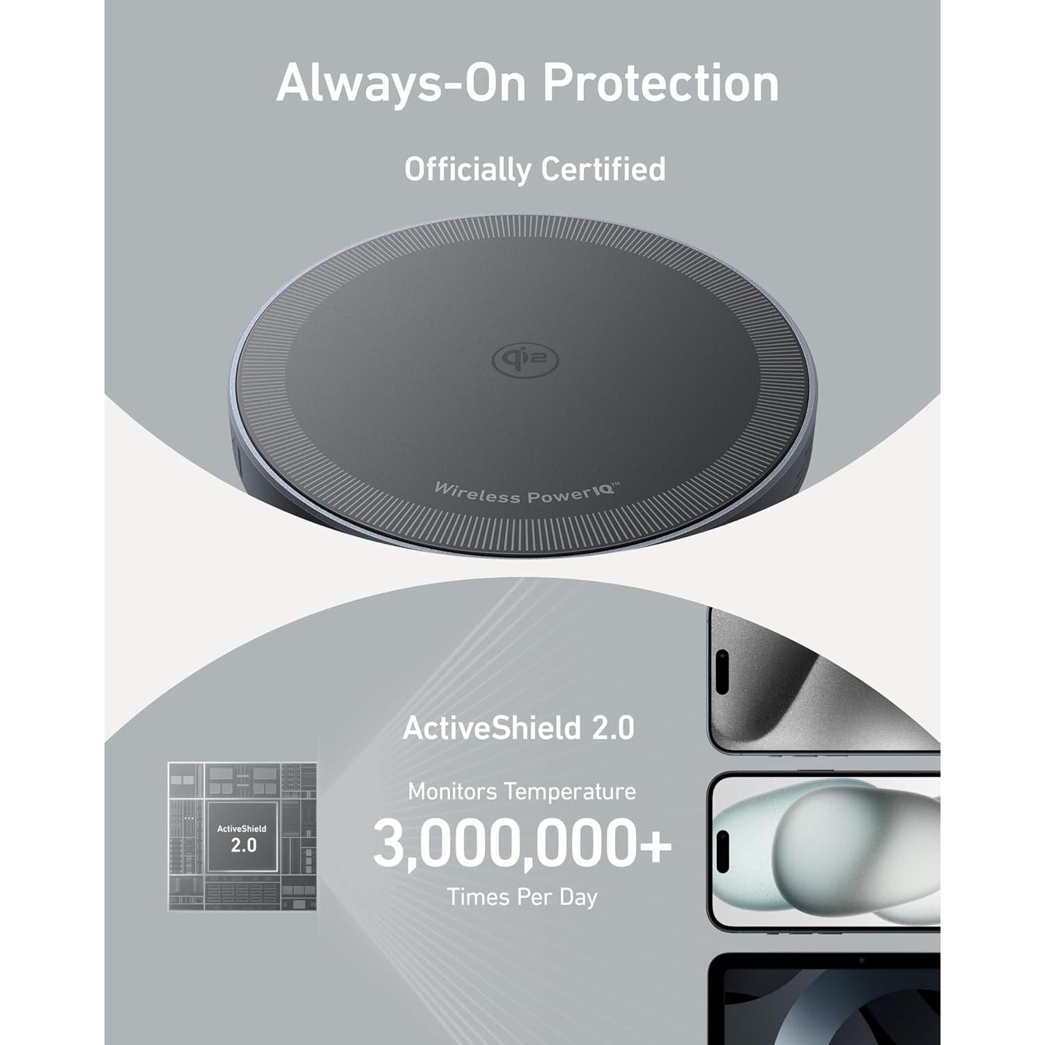 Cargador Inalámbrico Anker MagGo 15W para iPhone 16