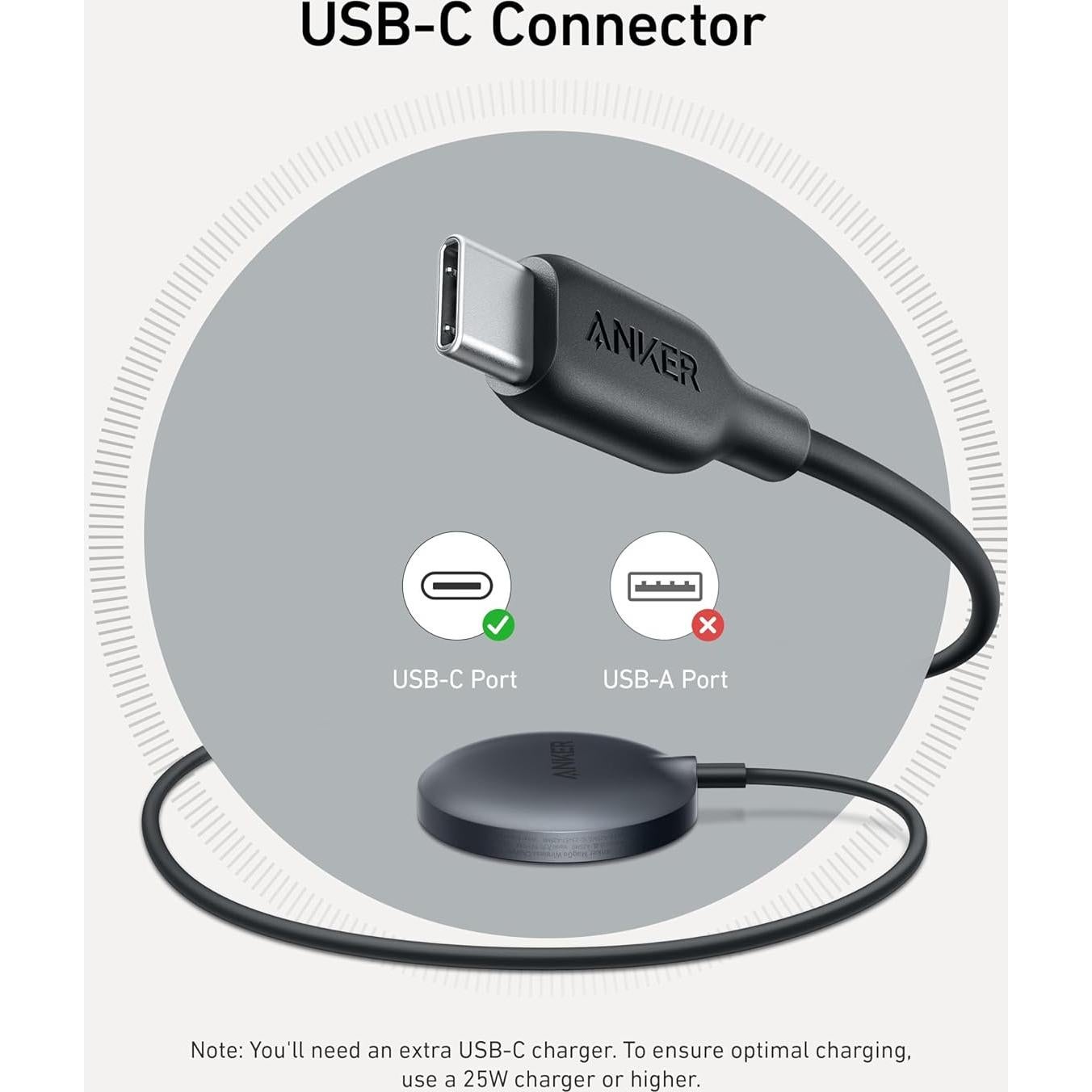 Cargador Inalámbrico Anker MagGo 15W para iPhone 16