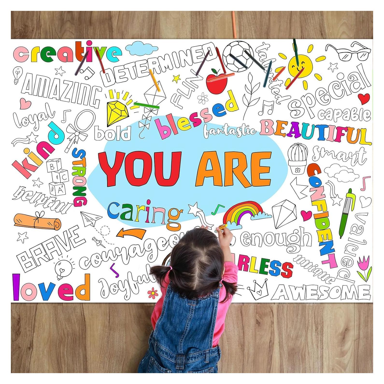 Póster Gigante de Colorear Positivo 80x110cm Naozinebi