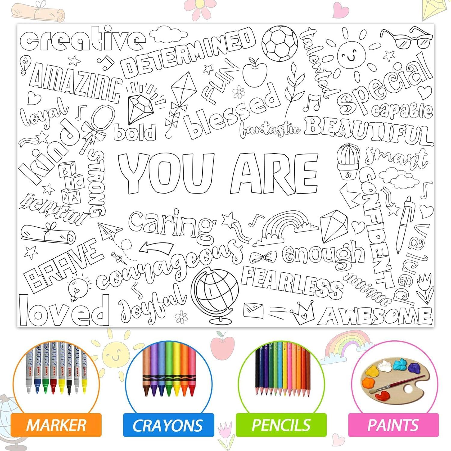 Póster Gigante de Colorear Positivo 80x110cm Naozinebi