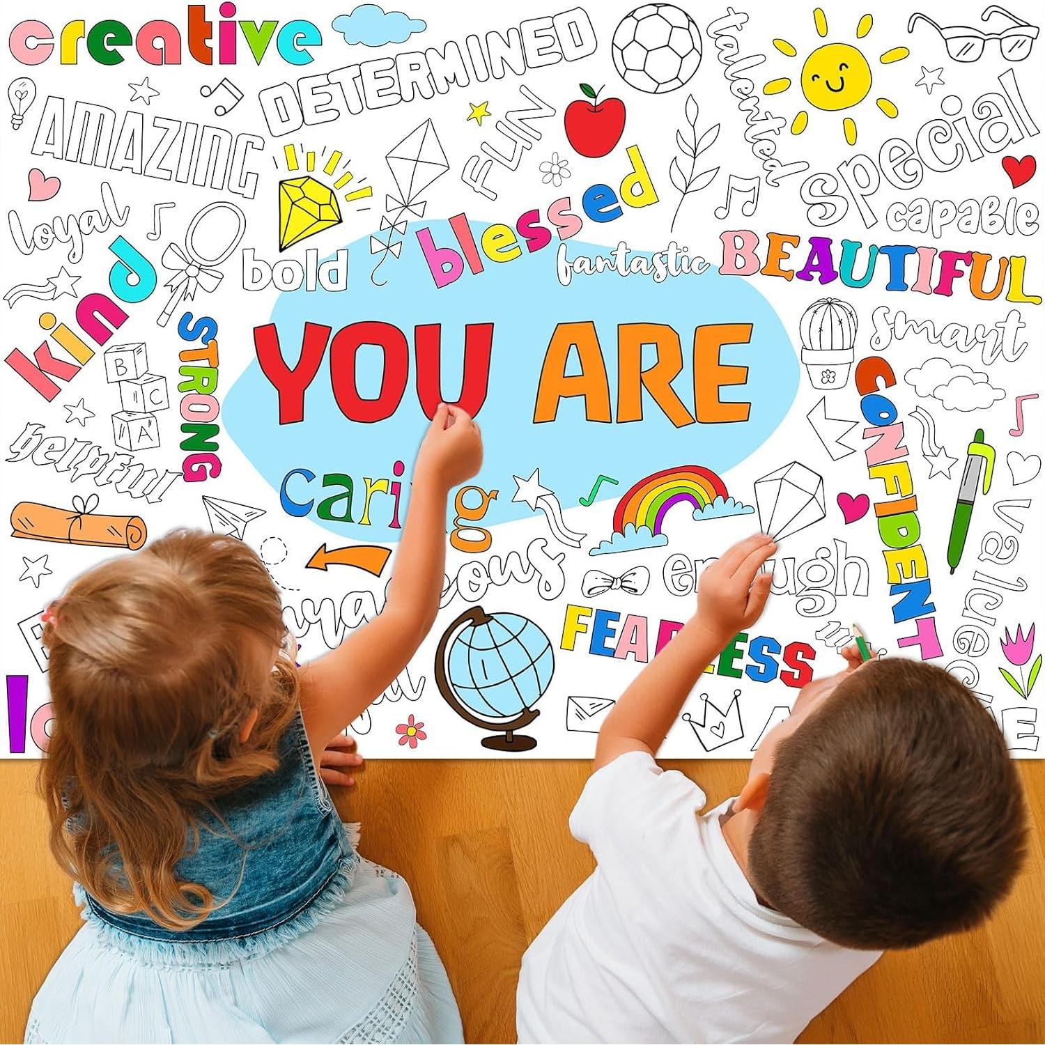 Póster Gigante de Colorear Positivo 80x110cm Naozinebi