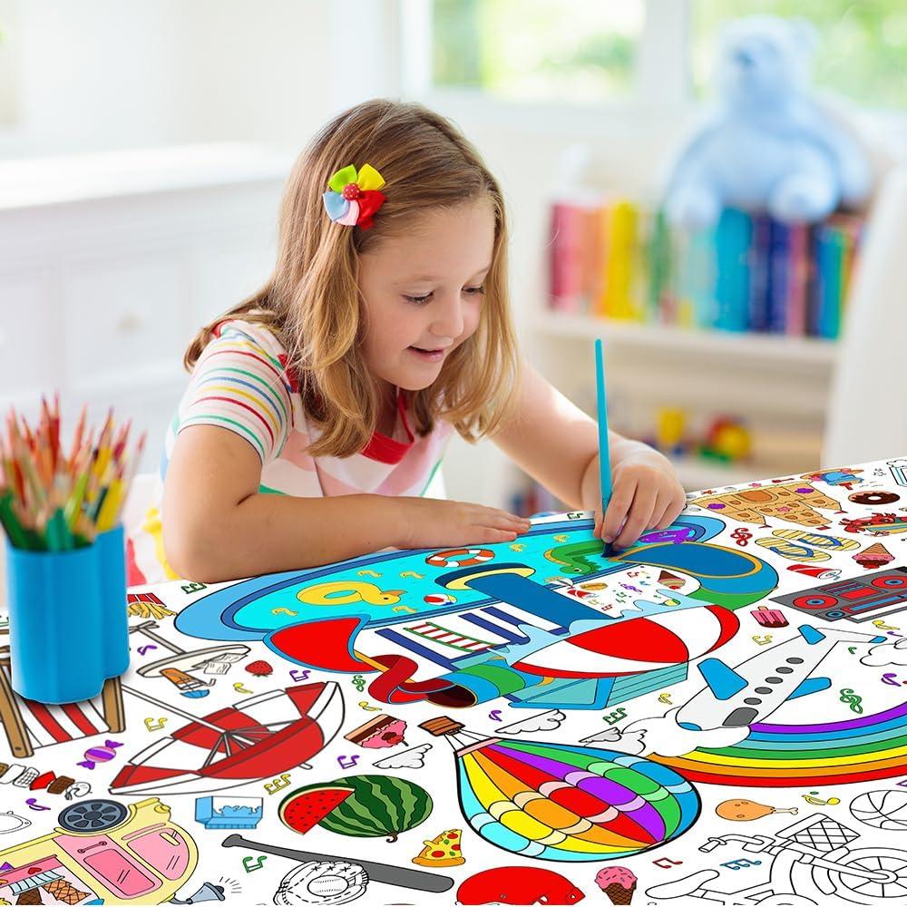Juegos de Colorear Gigantes SPERINGEEN 72x35 cm para Niños