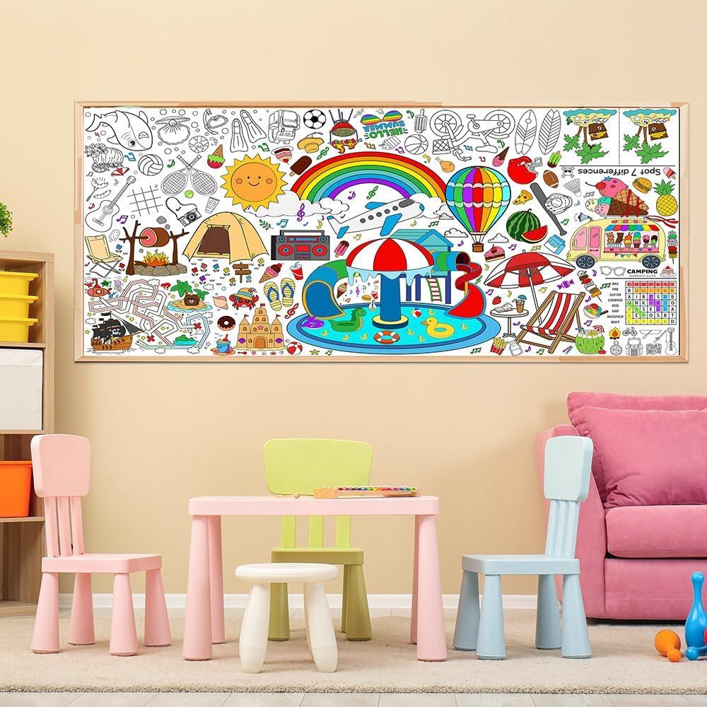 Juegos de Colorear Gigantes SPERINGEEN 72x35 cm para Niños
