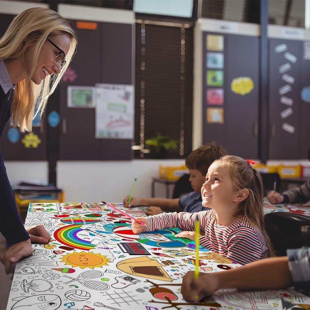 Juegos de Colorear Gigantes SPERINGEEN 72x35 cm para Niños
