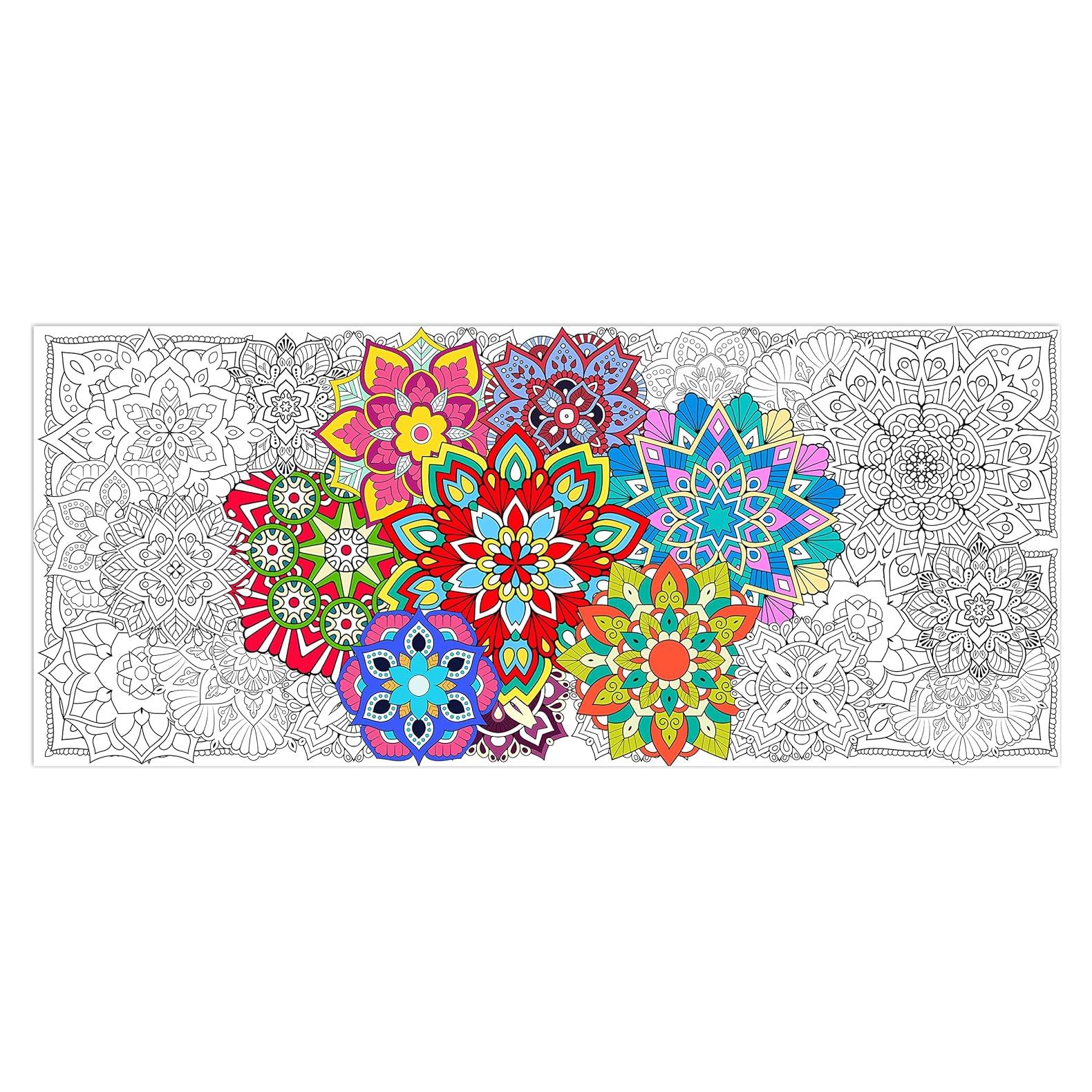 Póster para Colorear BZaber Mandala Gigante 140x60cm