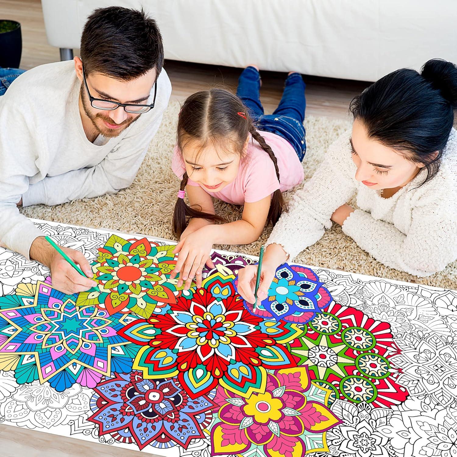 Póster para Colorear BZaber Mandala Gigante 140x60cm
