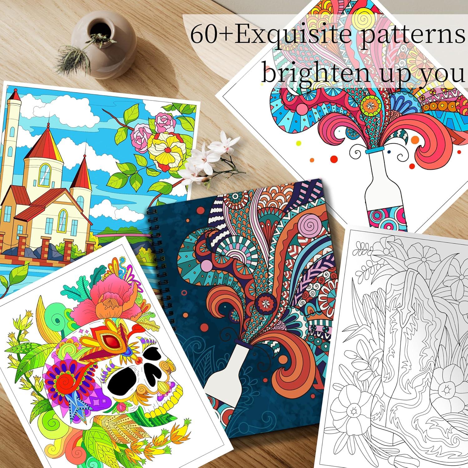 Juego de 3 Libros para Colorear Adultos Kalysky - Relajación