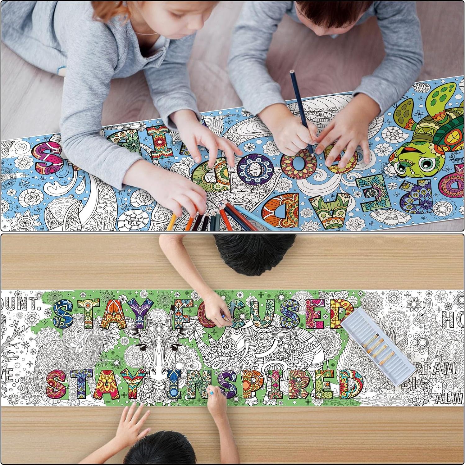 Pósteres Gigantes para Colorear Janlaugh - 3 Pack 30x300 cm