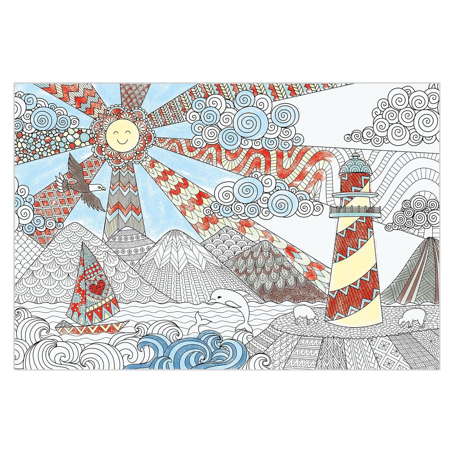 Póster para Colorear Gigante Dekali Designs 89x132 cm Papel Premium