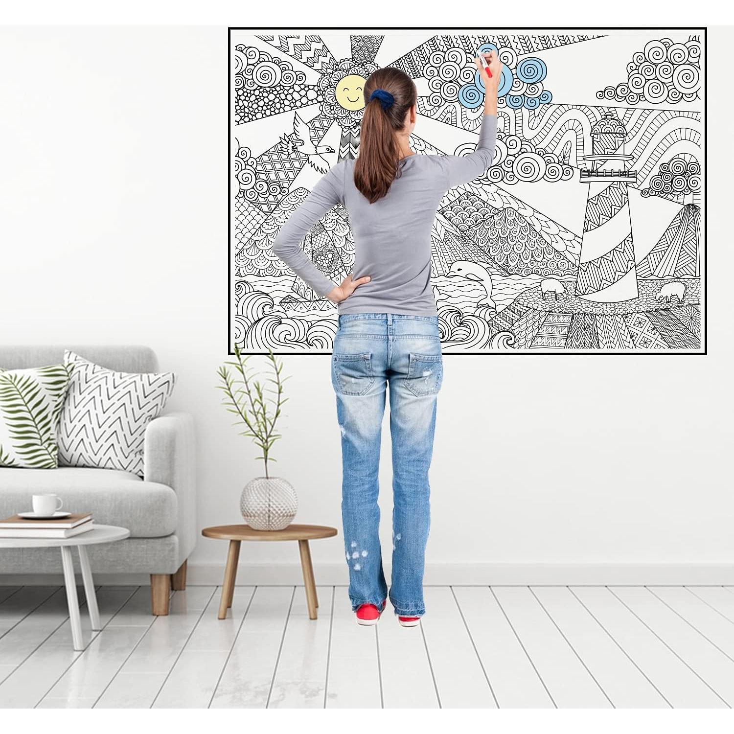 Póster para Colorear Gigante Dekali Designs 89x132 cm Papel Premium