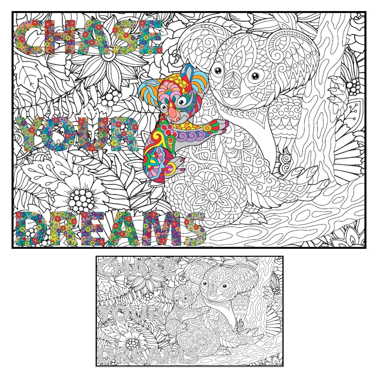 Póster de Colorear Gigante ALEX Art Koala 97.79x67.74cm