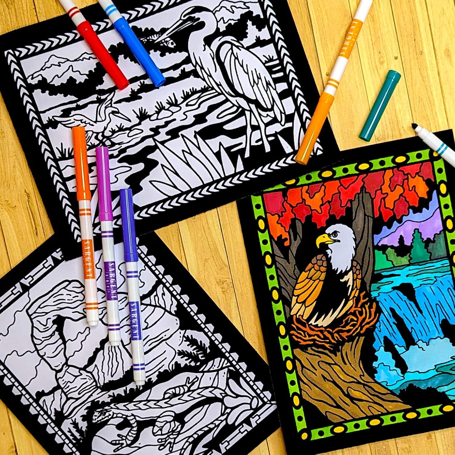 Super Pack 18 Pósters de Colorear Terciopelo Parques Nacionales