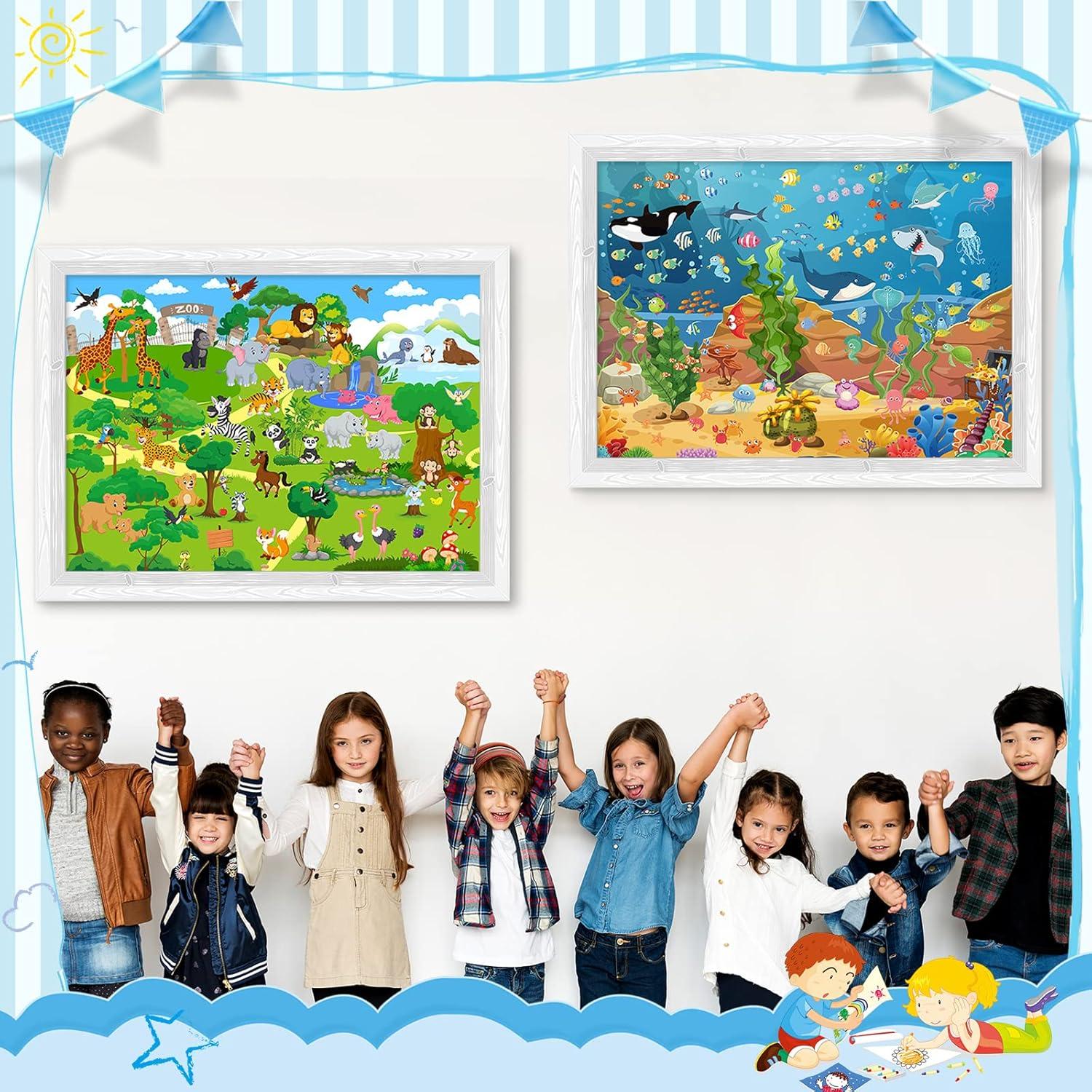 Conjunto de 3 Pósters Gigantes para Colorear Funrous 110 x 80 cm